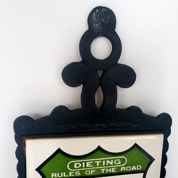 VTG Iron Kitchen Trivet Novelty Tile Wall Decor Retro Fun Joke Cottagecore Gift - Picture 2 of 8